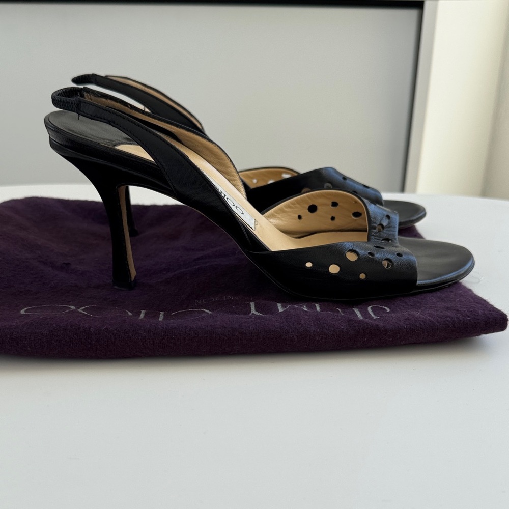 Jimmy Choo Black Slingback Heels